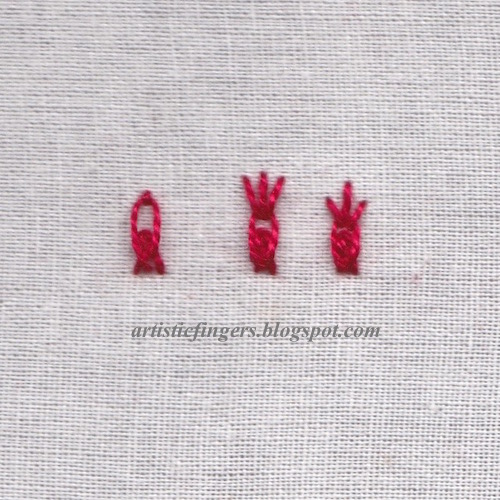 artisticfingers Stitch tutorial Single knotted cable chain stitch