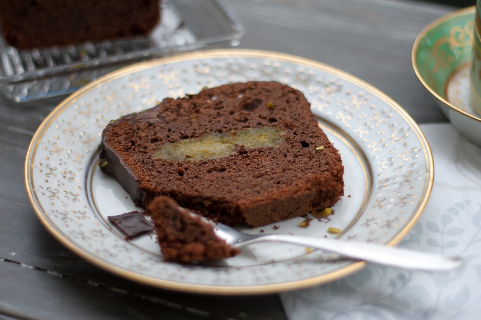 Sugar and Spice: Schokokuchen mit Pistazien-Marzipan-Füllung