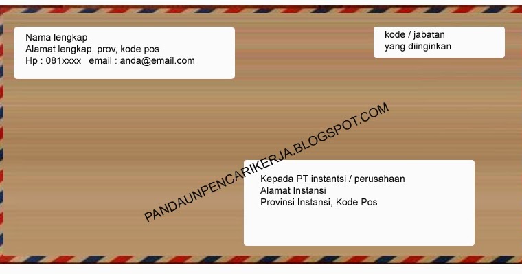 Contoh Penulisan Surat Proposal Contoh Penulisan Amplop Surat