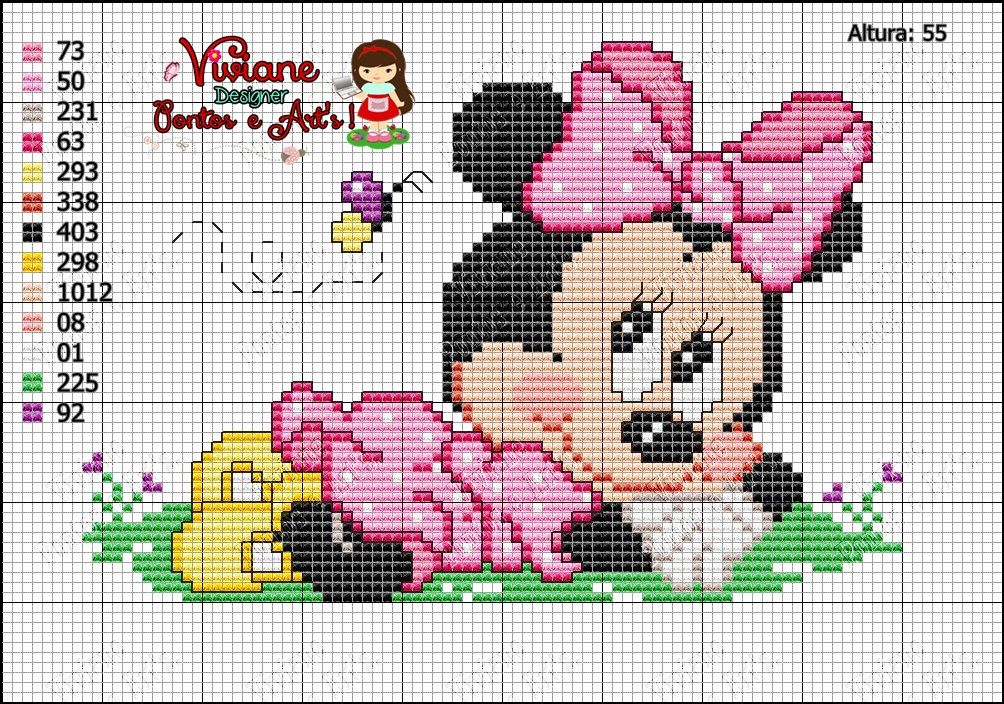 Grafico Ponto Cruz Minnie Grafico Ponto Cruz Minnie