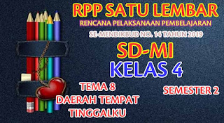 Download Rpp 1 Lembar Kelas 4 Sd Tema 8 Semester 2 Kurikulum 2013 Revisi 2020 Sekolah Dasar