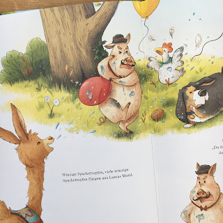 "Pfui Spucke, Lama!" von Katalina Brause, illustriert von Carola Sieverding, Esslinger Verlag, Rezension auf Kinderbuchblog Familienbücherei