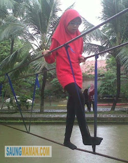 Tempat Wisata Outbound Pelita Desa Ciseeng - Bogor Jembatan Tali