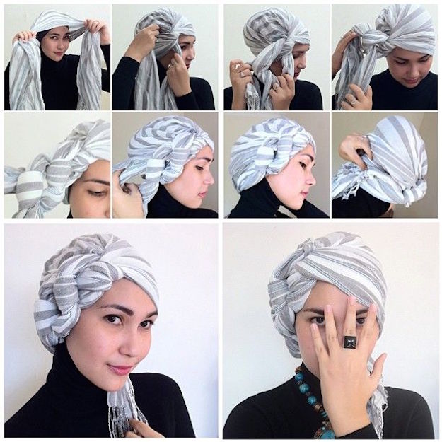 foulard in testa capelli corti