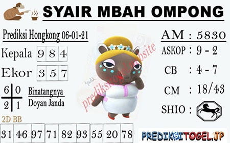 Syair Mbah Ompong HK Rabu