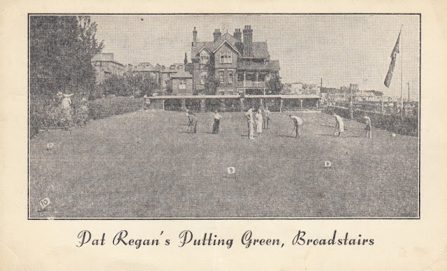 Pat Regan's Putting Green in Broadstairs - postcard. Undated