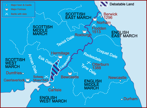 The Debatable Lands Map Johnshaplin: Debatable Land By Graham Robb
