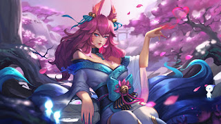 Ahri Spirit Blossom LoL 4K #6970a Wallpaper iPhone Phone