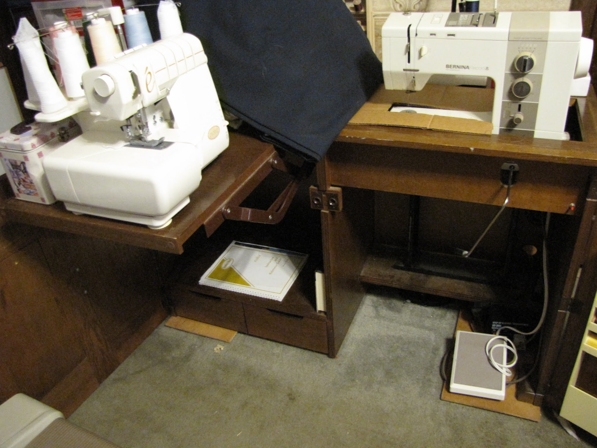 Parsons Sewing Tables Electric Lift Serger spring table