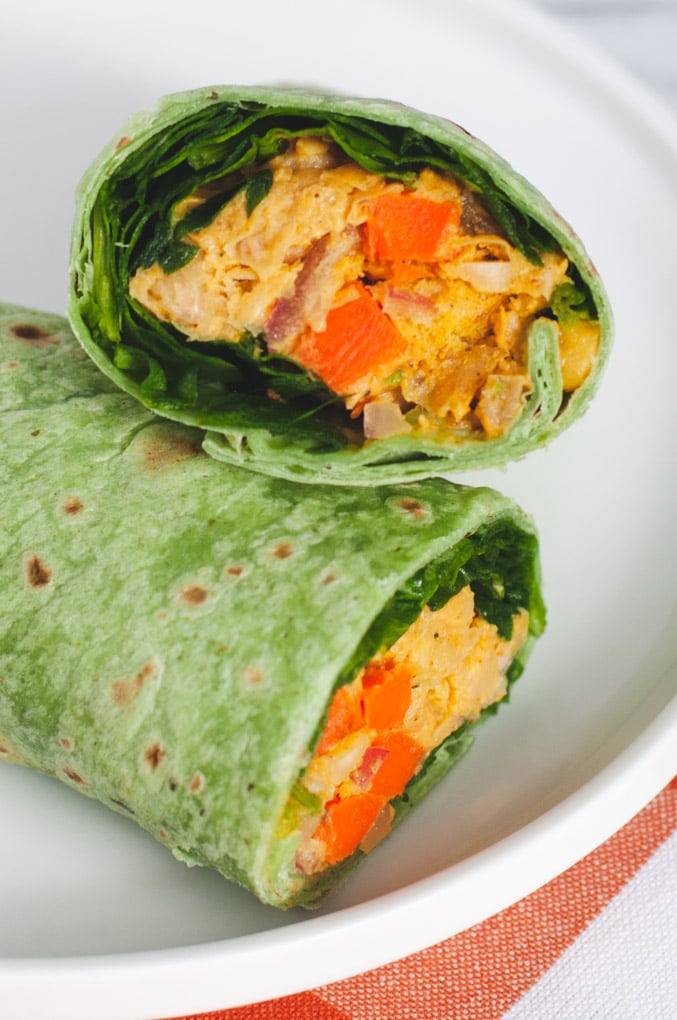 Easy Curry Chickpea Wraps