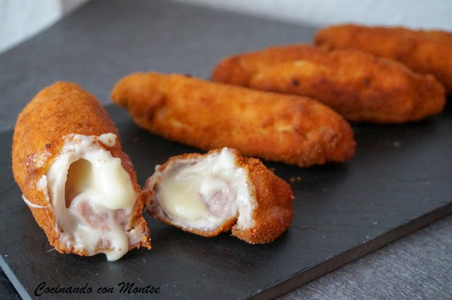 Rollitos de lomo rellenos de queso