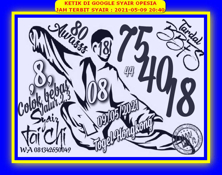 Kode Syair Hongkong Minggu 9 Mei 2021 Kumpulan Syair Toto
