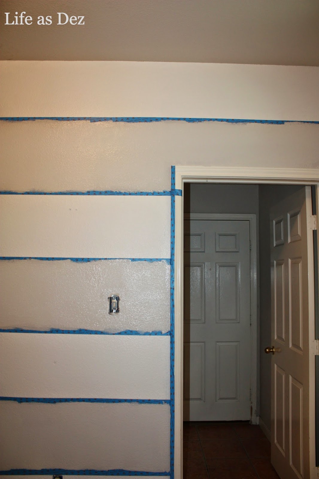 Life as Dez How to Paint Stripes on Textured Walls