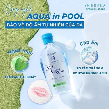 Nước tẩy trang Senka All Clear Water Micellar Formula Fresh 230ml