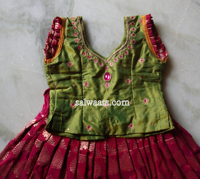 Kids Banarasi Netted Lehengas (Indian Traditional Dresses) - Indian Dresses