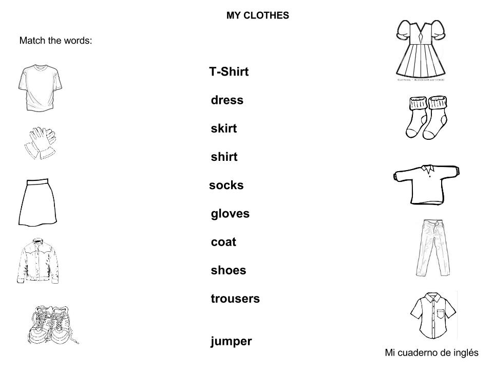 Описание одежды на английском по картинке