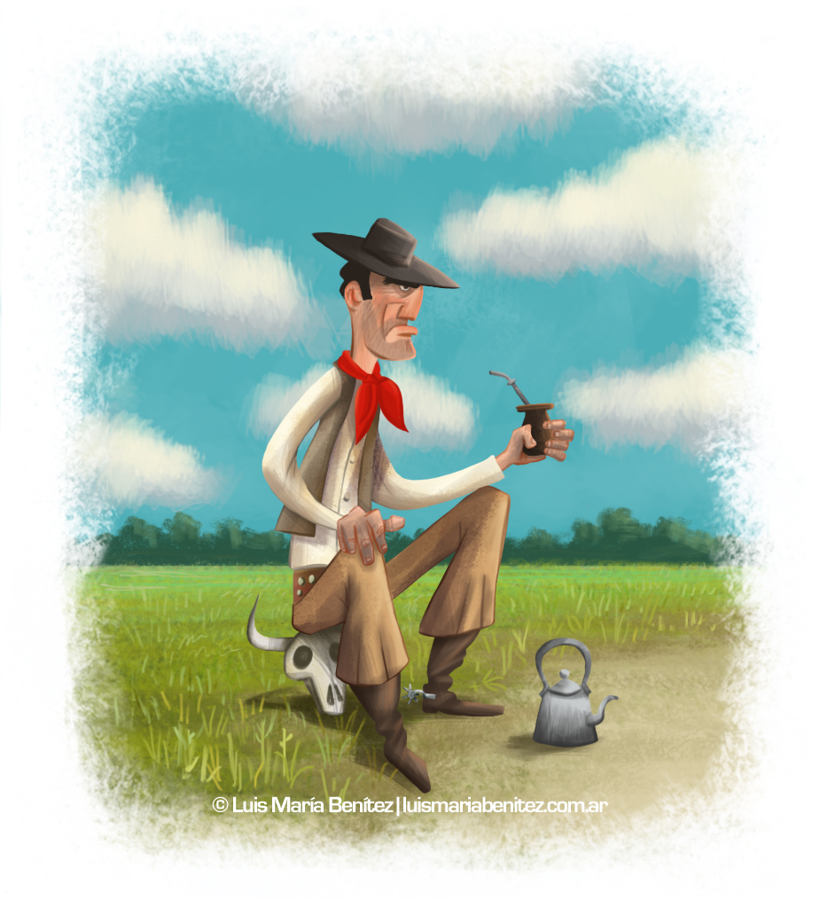 Gaucho - © illustration by Luis María Benítez