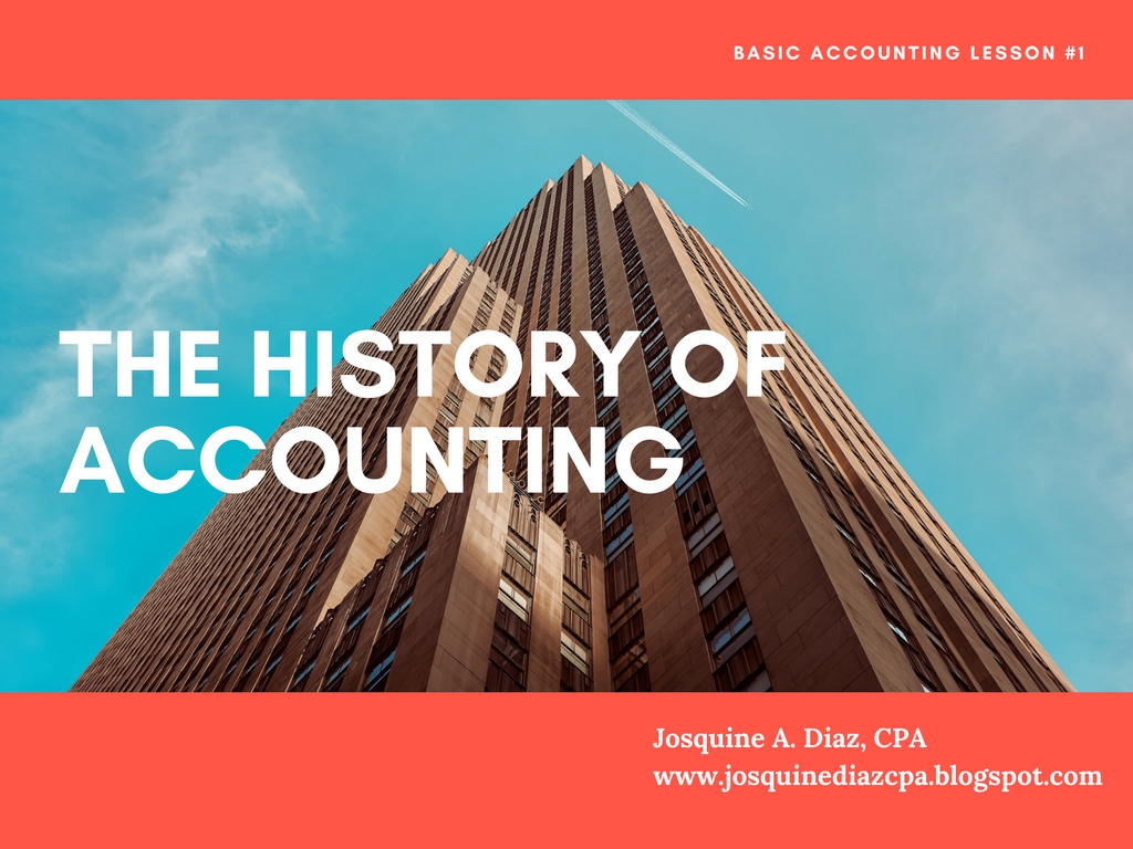 BA01 The History of Accounting The Finance Guy PH