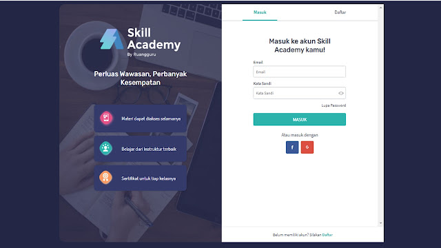 Cara Daftar Pelatihan Online di Skill Academy