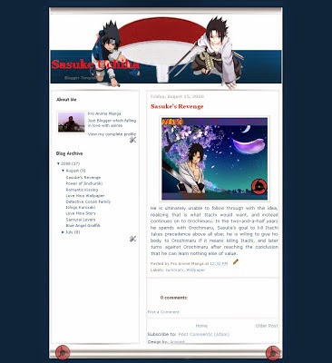 Template Anime ~ Welcome To My Blogg