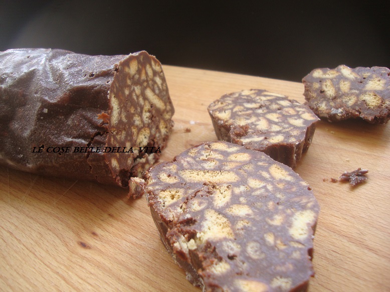 Le Cose Belle della Vita Salame al cioccolato o salame turco senza uova
