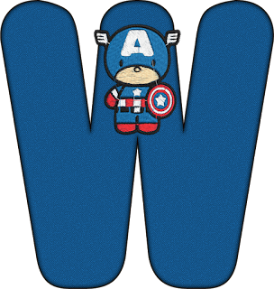 Abecedario del Capitán América Bebé. Captain America Baby Alphabet.