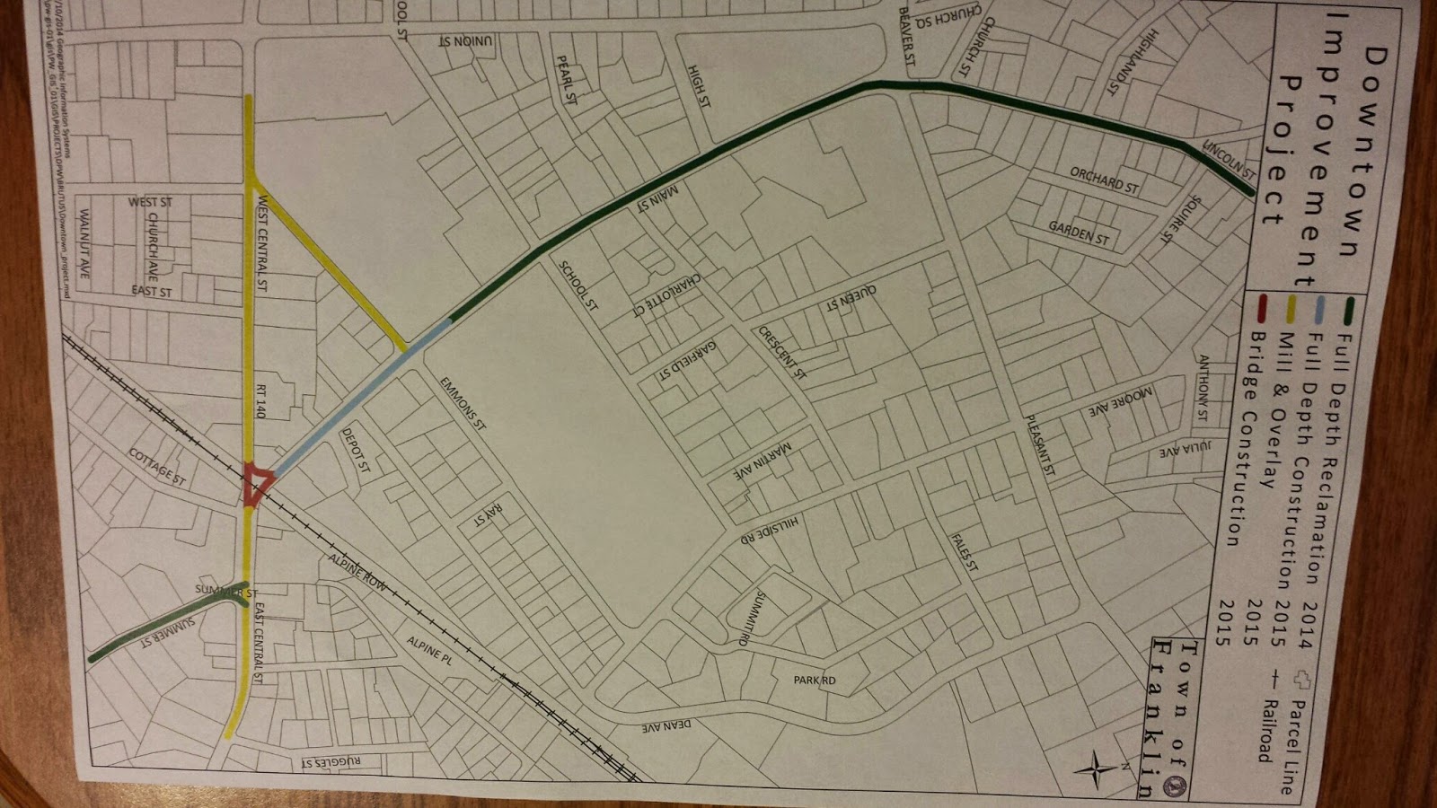 map of Downtown Improvement Project