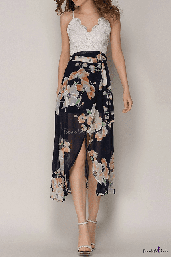 Sexy Spaghetti Straps Sweetheart Neck Open Back Slit Hem Wrap Tulip Dress