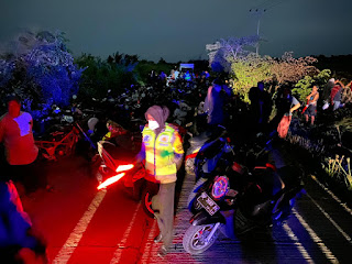 Kasat Lantas Polres Pinrang AKP Dharmaty Pimpin Ops Balap Liar, 98 Motor Diamankan