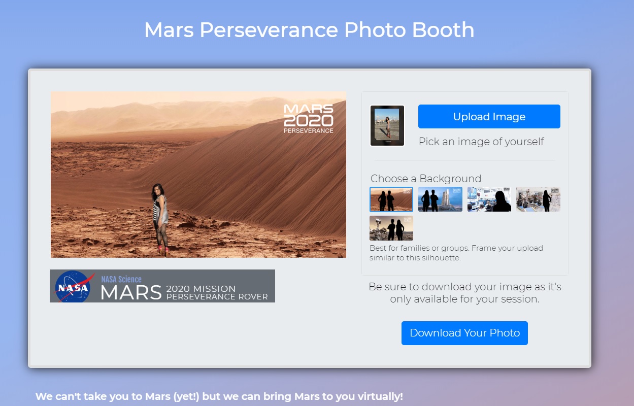 SEND YOUR NAME TO MARS VIRTUALLY BRING YOU TO RED