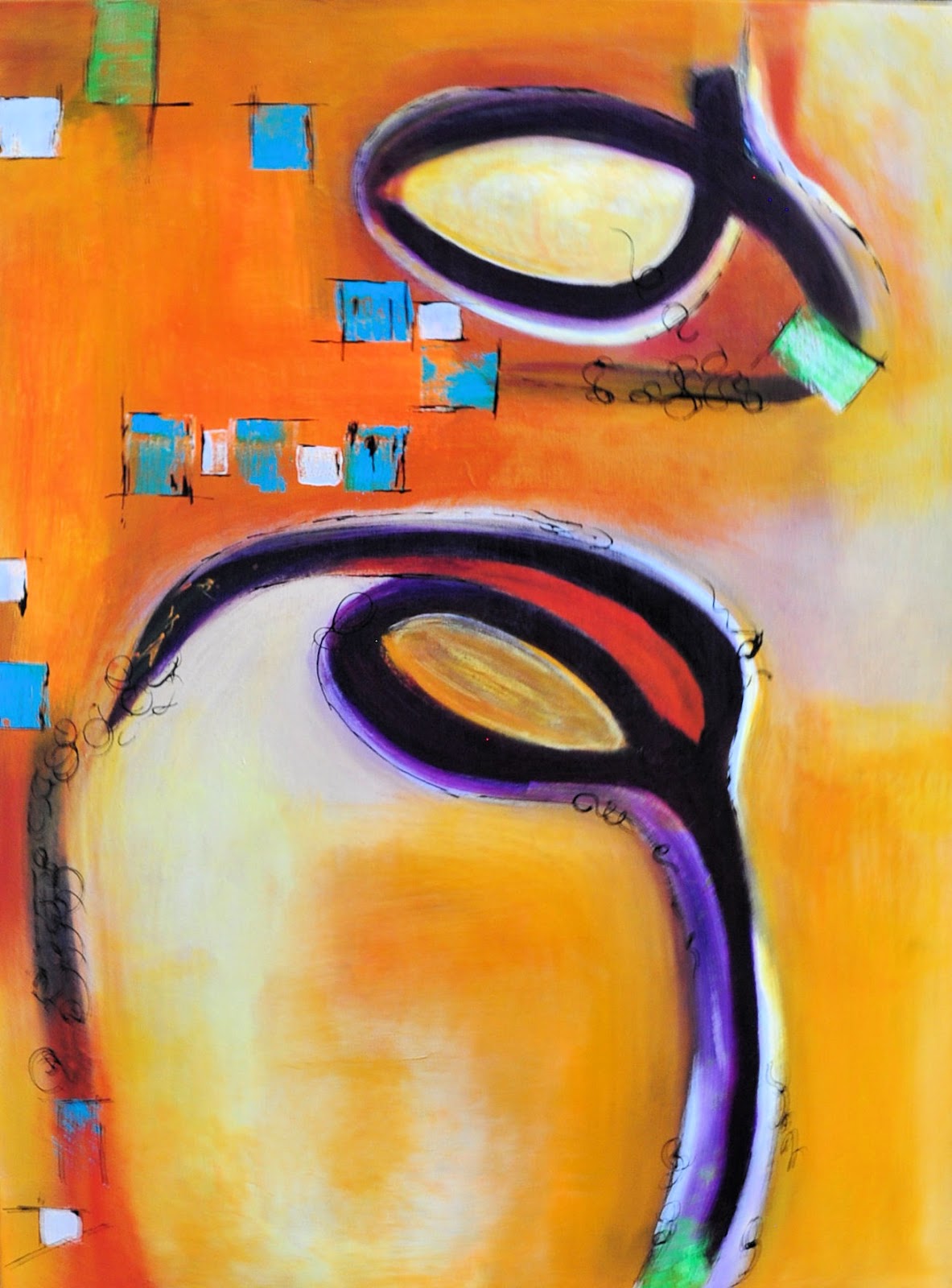 Daily Painters Abstract Gallery: "Zen" Spa Treatment Zen Series Acrylic