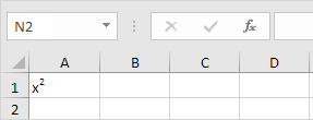 Cara Membuat Teks SuperScript dan SubScript (kuadrat atas dan bawah) di Excel 