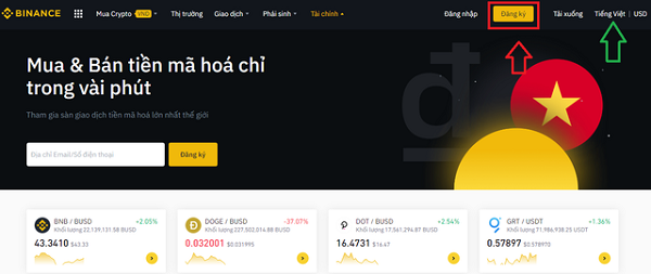 cách đăng ký tài khoản binance trên điện thoại