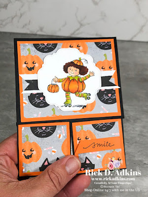 You will have a smile on your face with this cute little Halloween Fun Fold Card using the Seasons of Fun Host/Hostess Stamp Set Learn more here