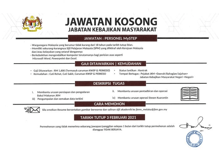 Jawatan kosong mystep 2022