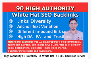 90 high authority dofollow white hat seo backlinks