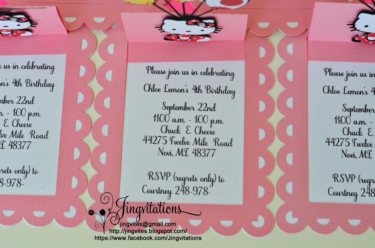 Handmade Hello Kitty Invitations 10