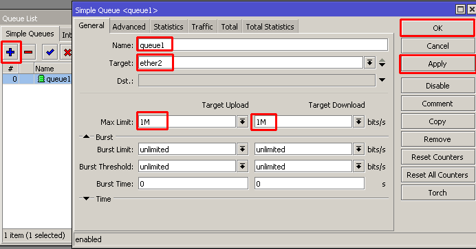 Konfigurasi Simple Queue dan Queue Tree untuk membandwith data ...