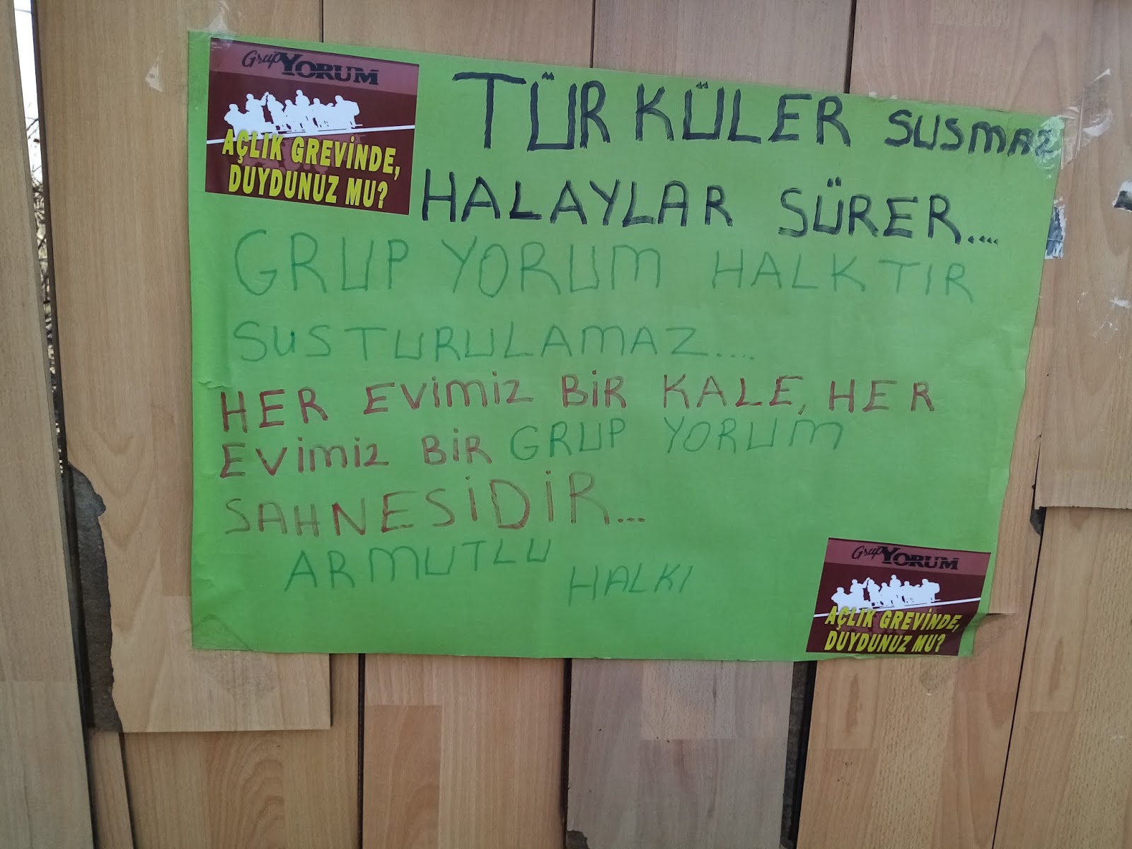Armutlu’da Grup Yorum İçin Duvar Gazetesi Çalışması Halkın Sesi TV