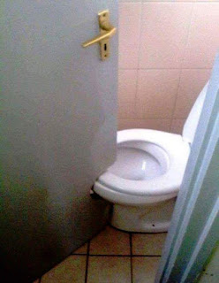 bathroom too small to fit a door fail funny