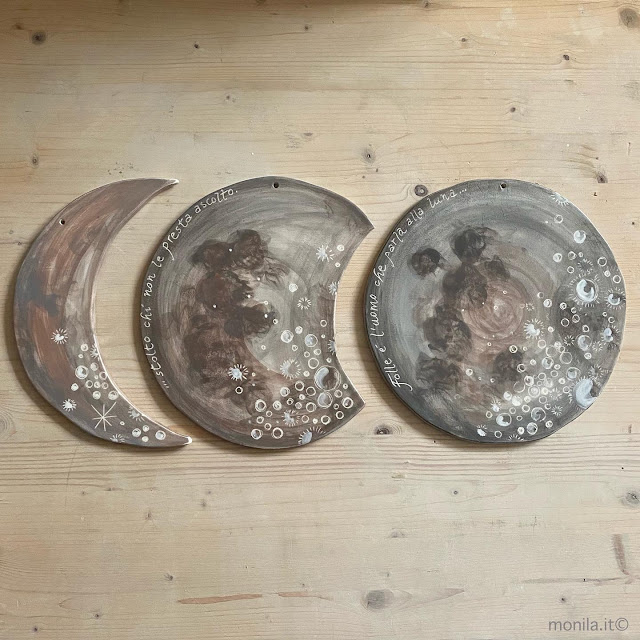 Moon,ceramica,monilahandmade