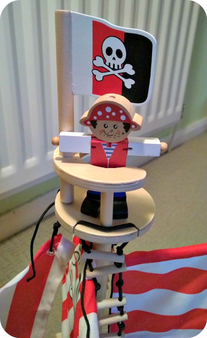 ASDA George Home Wooden Play Pirate Ship