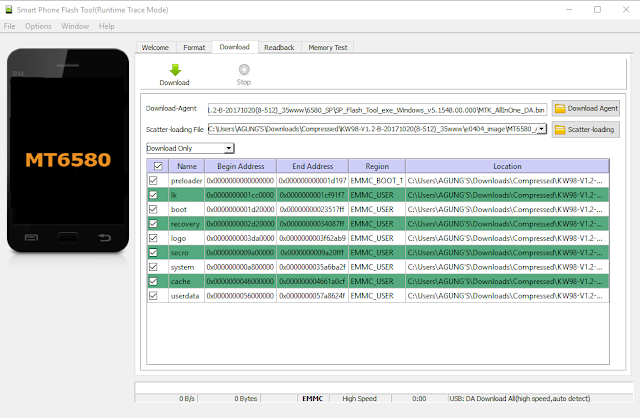 Cara Flash MediaTek dengan SP Flash Tool