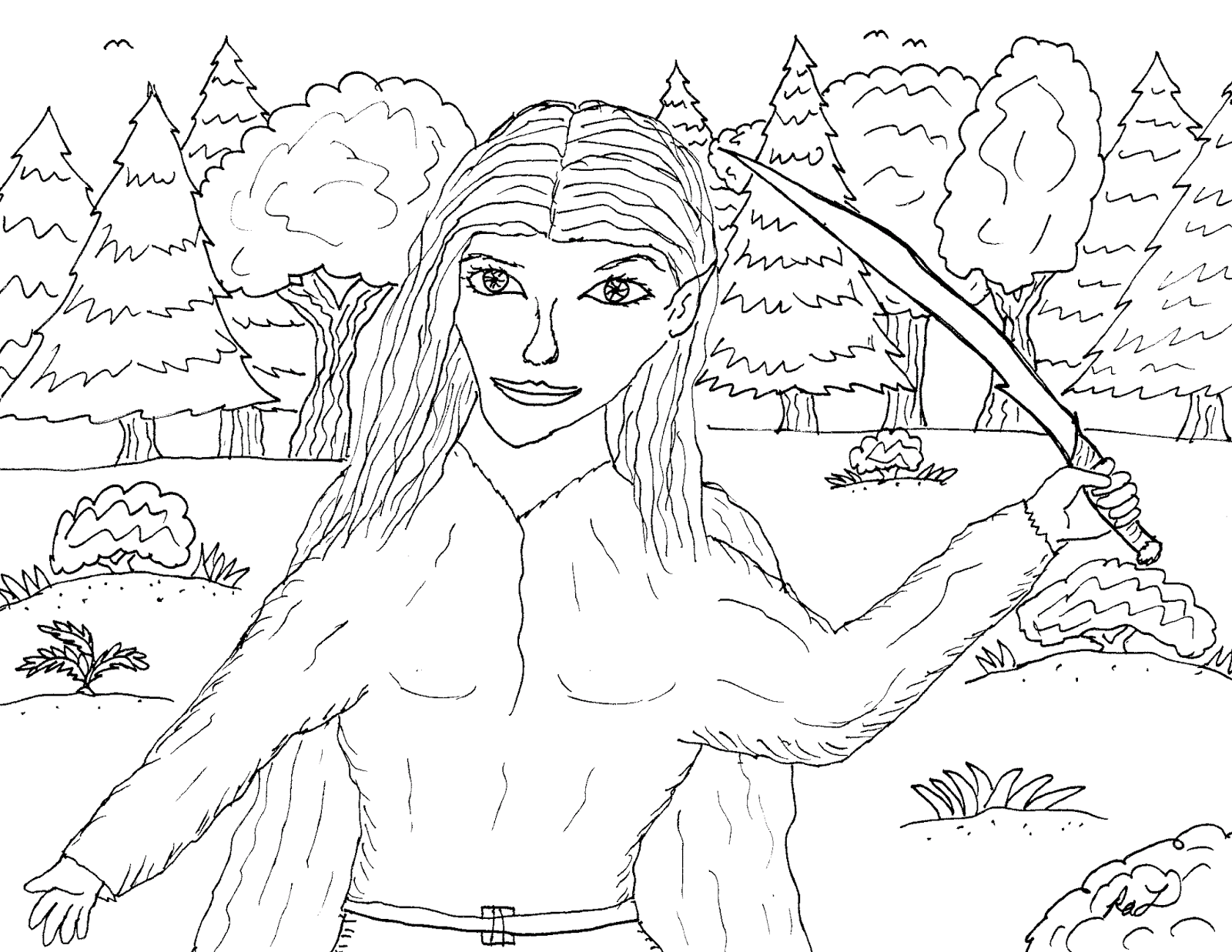 Robin S Great Coloring Pages Elf Warrior Princess Tori