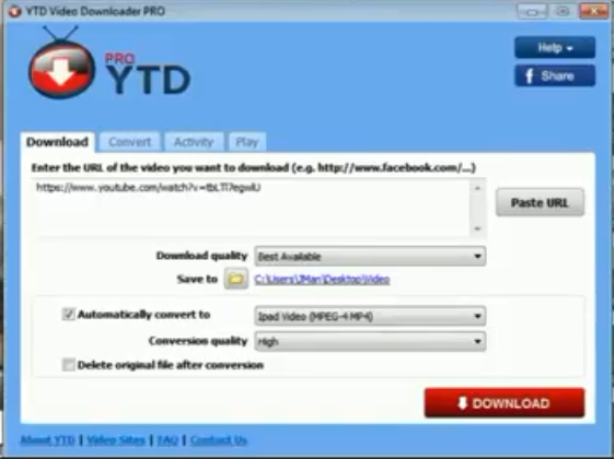 برنامج YTD Video Downloader