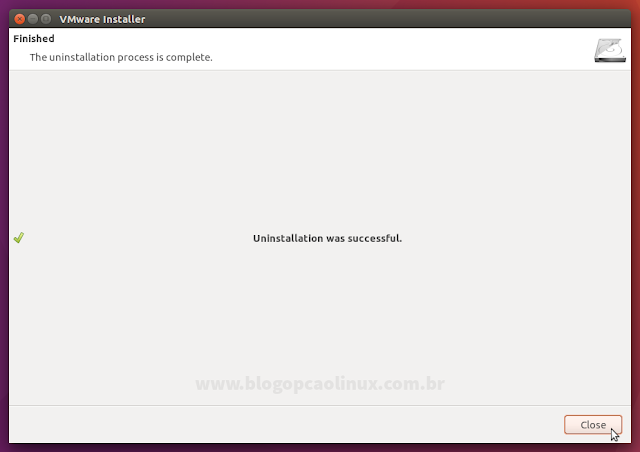 VMware Workstation Player desinstalado com sucesso!