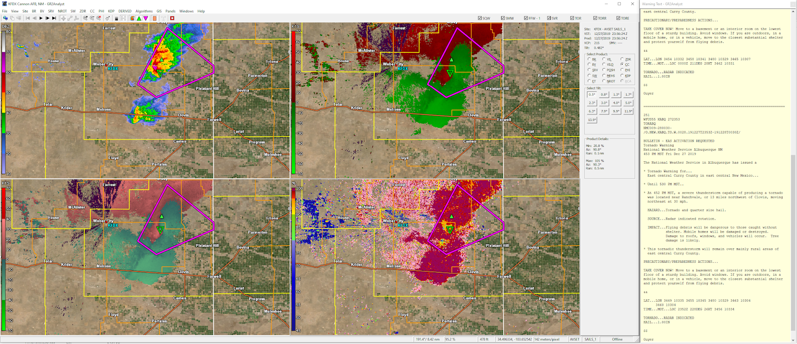 Possible Tornado NW Of Clovis Yesterday Evening Heavy Snows For The