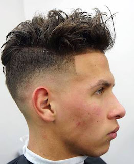 High Skin Fade + Thick Messy Textured Hair On Top Model Rambut Pendek Pria Terpopuler Rekomendasi Barber Shop Ternama