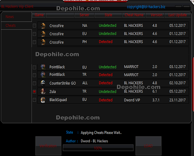 ZULA TR BLHack Loader Aimbot,Wallhack Hile 01.01.2018