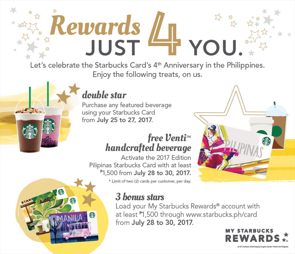 Manila Shopper: My Starbucks Rewards Card Promo: July 2017